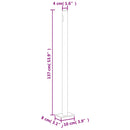 vidaXL fekete kihúzható oldalsó terasz-napellenző 140 x 600 cm