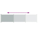 vidaXL szürke kihúzható oldalsó terasz-napellenző 140 x 600 cm