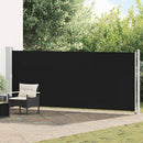 vidaXL fekete kihúzható oldalsó terasz-napellenző 600 x 160 cm