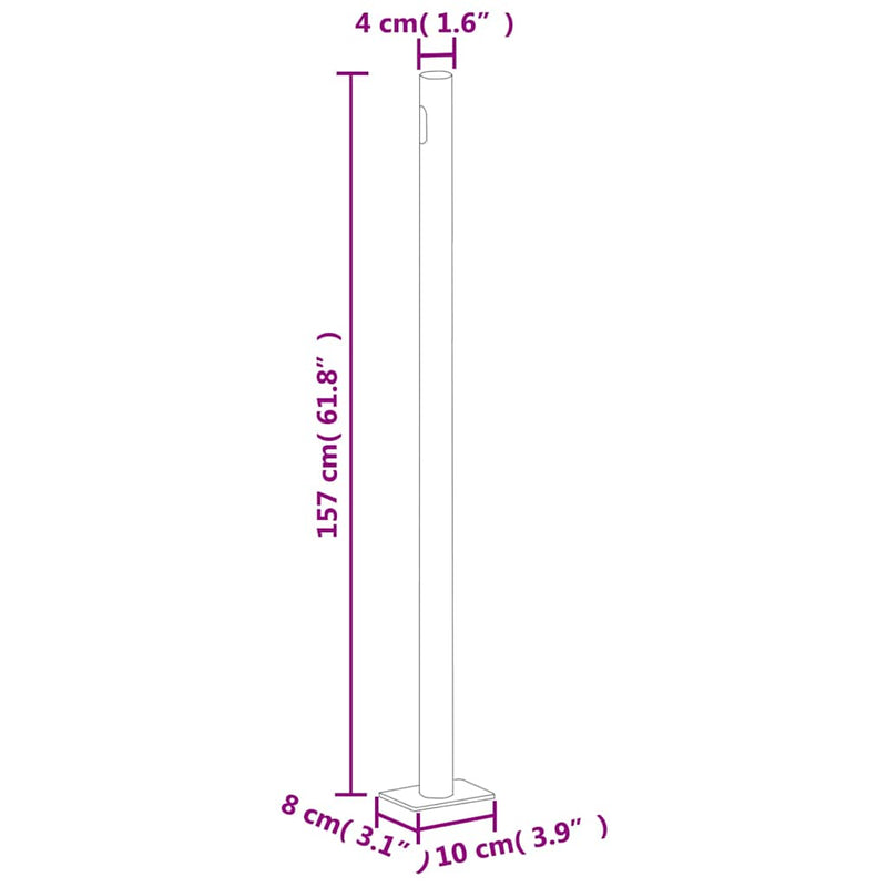vidaXL barna behúzható oldalsó terasz-napellenző 600 x 160 cm