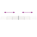 vidaXL krémszínű kihúzható oldalsó terasz-napellenző 140 x 1200 cm