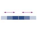 vidaXL kék kihúzható oldalsó terasz-napellenző 140 x 1200 cm