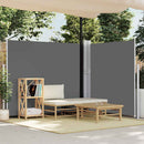vidaXL antracitszürke kihúzható oldalsó terasz-napellenző 170 x 1200 cm