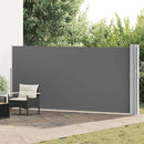 vidaXL antracitszürke kihúzható oldalsó terasz-napellenző 170 x 1200 cm