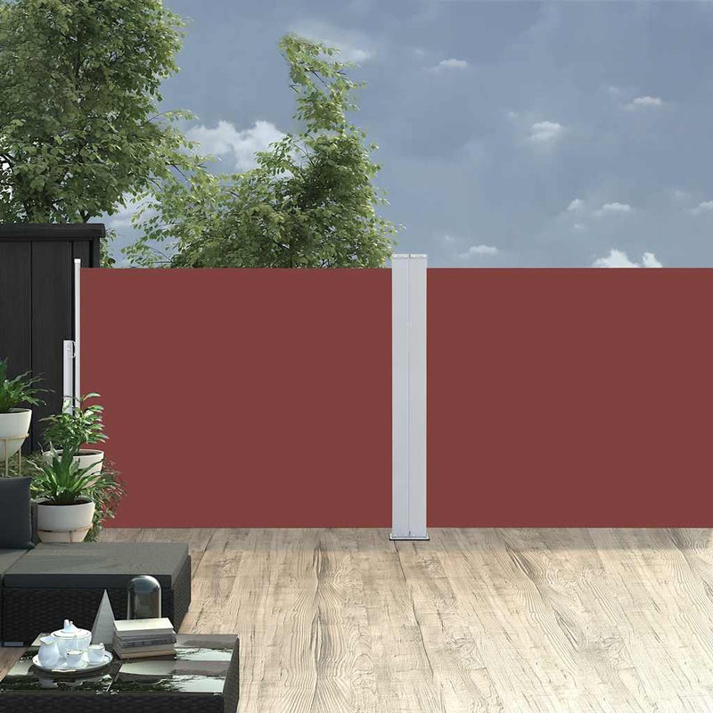 vidaXL barna kihúzható oldalsó terasz-napellenző 170 x 1200 cm