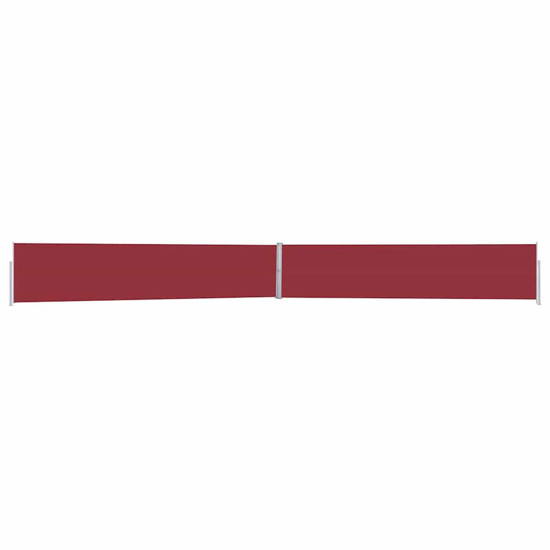 vidaXL piros kihúzható oldalsó terasz-napellenző 170 x 1200 cm
