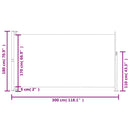 vidaXL szürke behúzható oldalsó terasznapellenző 180 x 300 cm