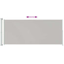 vidaXL krémszínű behúzható oldalsó terasznapellenző 180 x 500 cm