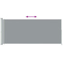 vidaXL szürke behúzható oldalsó terasznapellenző 180 x 500 cm