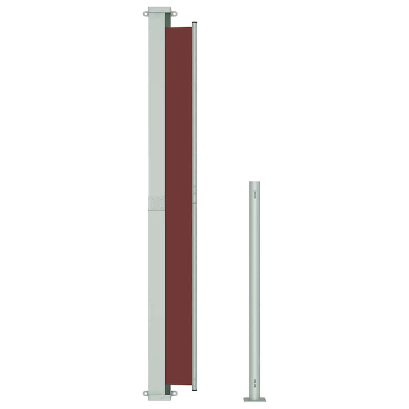 vidaXL barna behúzható oldalsó terasznapellenző 180 x 500 cm