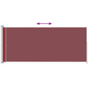 vidaXL piros behúzható oldalsó terasznapellenző 180 x 500 cm