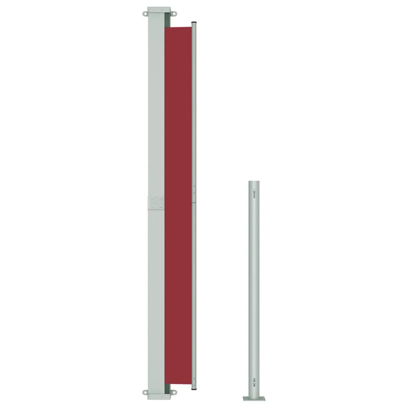 vidaXL piros behúzható oldalsó terasznapellenző 180 x 500 cm