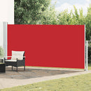 vidaXL piros behúzható oldalsó terasznapellenző 180 x 500 cm