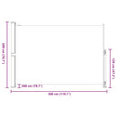 vidaXL fekete behúzható oldalsó terasznapellenző 200 x 300 cm
