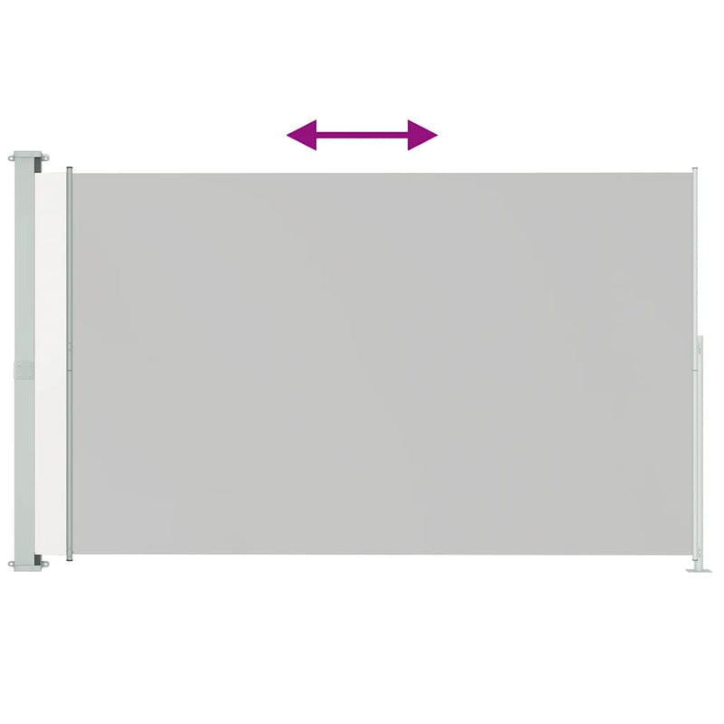 vidaXL krémszínű behúzható oldalsó terasznapellenző 200 x 300 cm