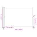 vidaXL krémszínű behúzható oldalsó terasznapellenző 200 x 300 cm
