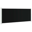 vidaXL fekete behúzható oldalsó terasznapellenző 200 x 500 cm