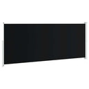 vidaXL fekete behúzható oldalsó terasznapellenző 200 x 500 cm