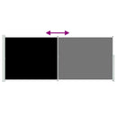 vidaXL fekete behúzható oldalsó terasznapellenző 200 x 500 cm