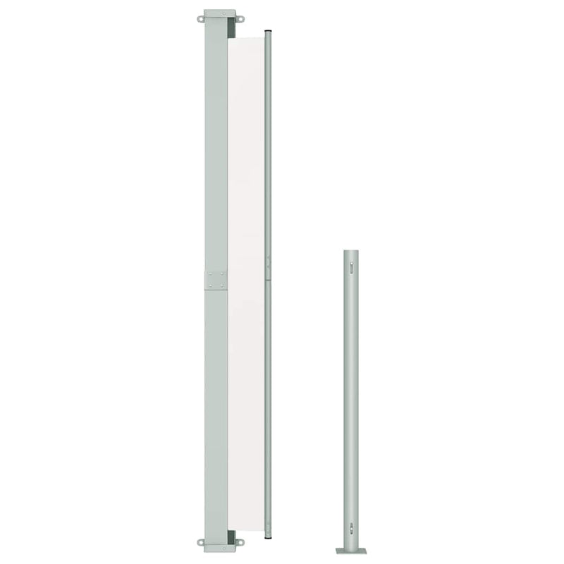 vidaXL krémszínű behúzható oldalsó terasznapellenző 200 x 500 cm