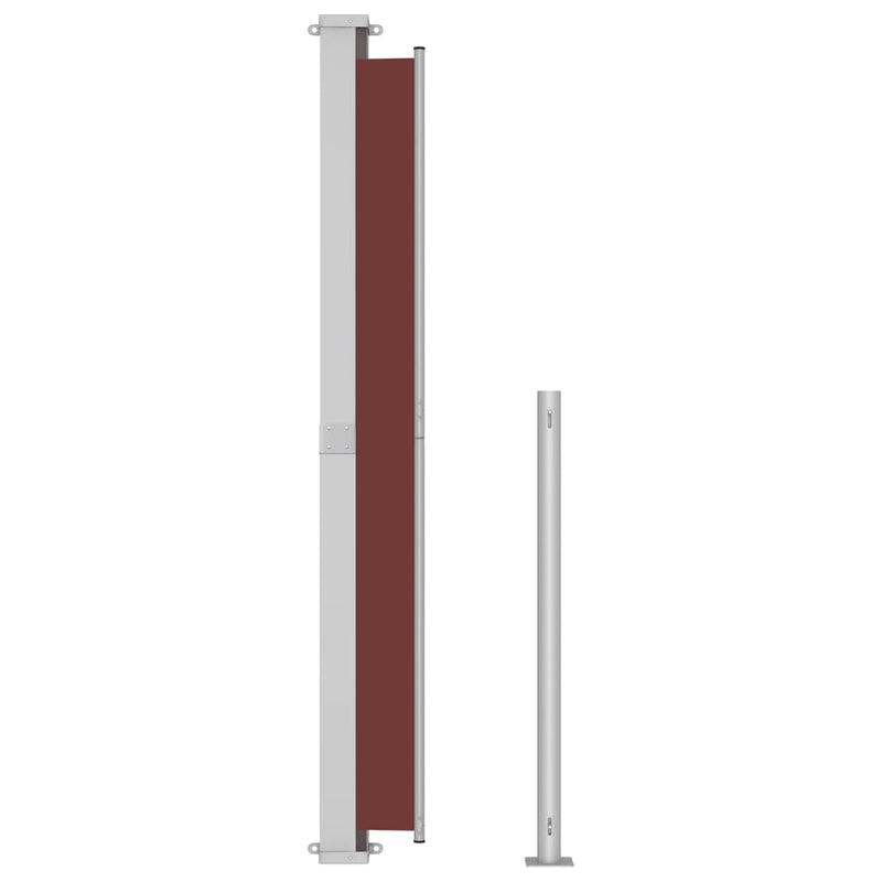 vidaXL barna behúzható oldalsó terasznapellenző 200 x 500 cm