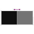 vidaXL fekete behúzható oldalsó terasznapellenző 220 x 500 cm