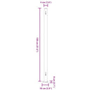 vidaXL fekete behúzható oldalsó terasznapellenző 220 x 500 cm