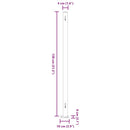 vidaXL barna behúzható oldalsó terasznapellenző 220 x 500 cm
