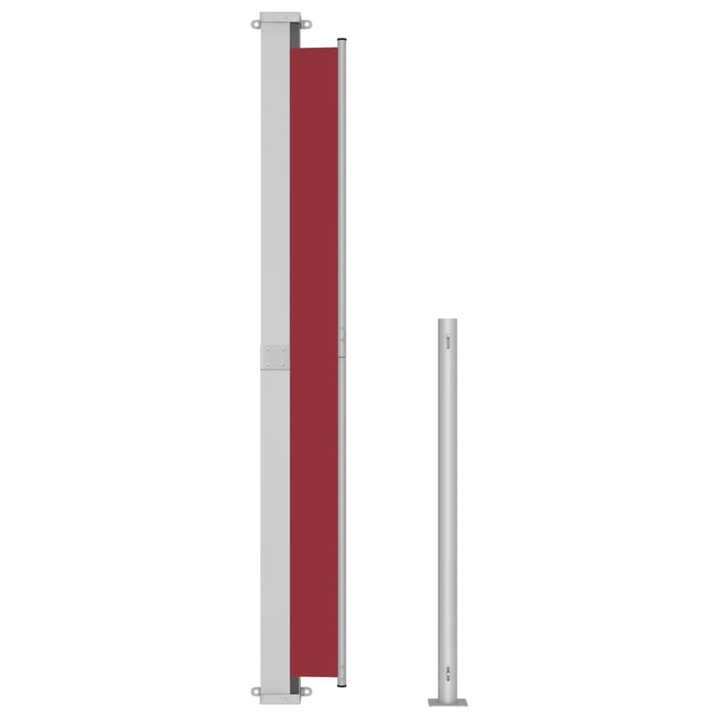 vidaXL piros behúzható oldalsó terasznapellenző 220 x 500 cm