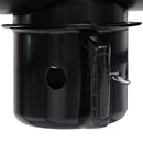 vidaXL fekete acél hengeres grillsütő kerékkel és polccal 115x85x95 cm