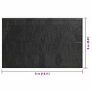 vidaXL fekete, négyszögletes PE medencetakaró 500 x 300 cm