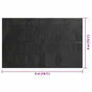 vidaXL fekete, négyszögletes PE medencetakaró 600 x 400 cm