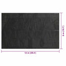 vidaXL fekete, négyszögletes PE medencetakaró 1200 x 600 cm