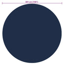 vidaXL fekete és kék napelemes lebegő PE medencefólia 381 cm