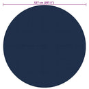 vidaXL fekete és kék napelemes lebegő PE medencefólia 527 cm