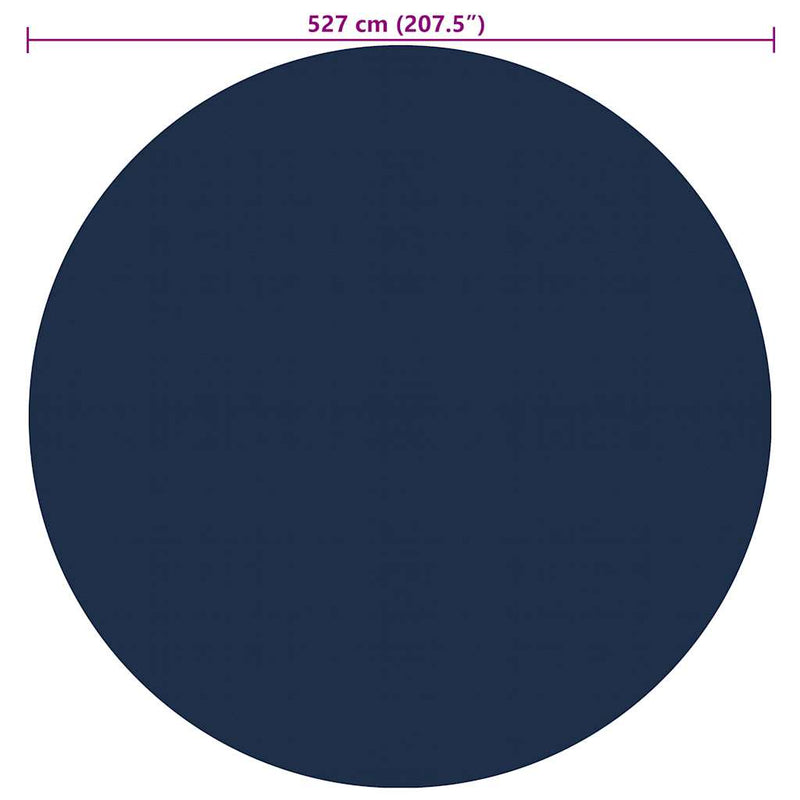 vidaXL fekete és kék napelemes lebegő PE medencefólia 527 cm