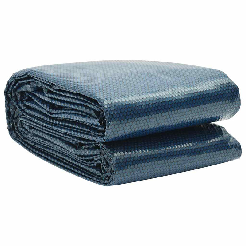 vidaXL fekete és kék napelemes lebegő PE medencefólia 1000 x 600 cm