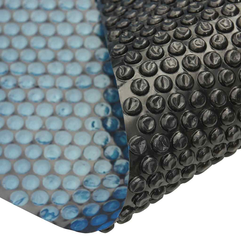 vidaXL fekete és kék napelemes lebegő PE medencefólia 1000 x 600 cm