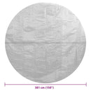 vidaXL szürke napelemes lebegő PE medencefólia 381 cm