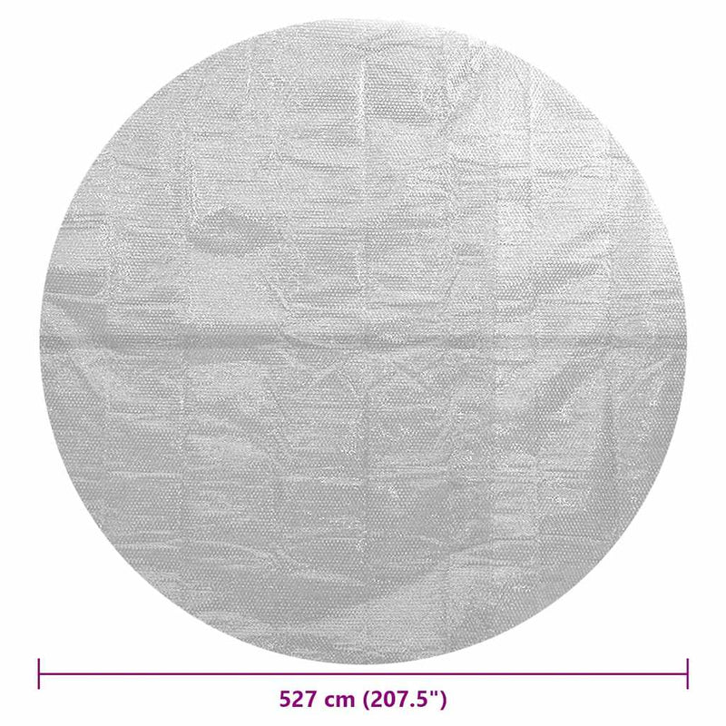 vidaXL szürke napelemes lebegő PE medencefólia 527 cm