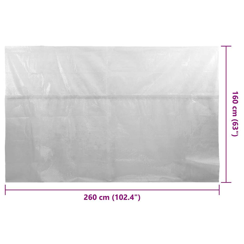 vidaXL szürke napelemes lebegő PE medencefólia 260 x 160 cm