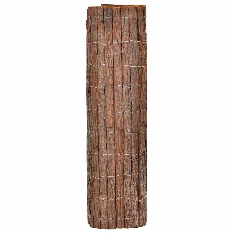 vidaXL Kéregkerítés Barna 100 x 600 cm Kéreg