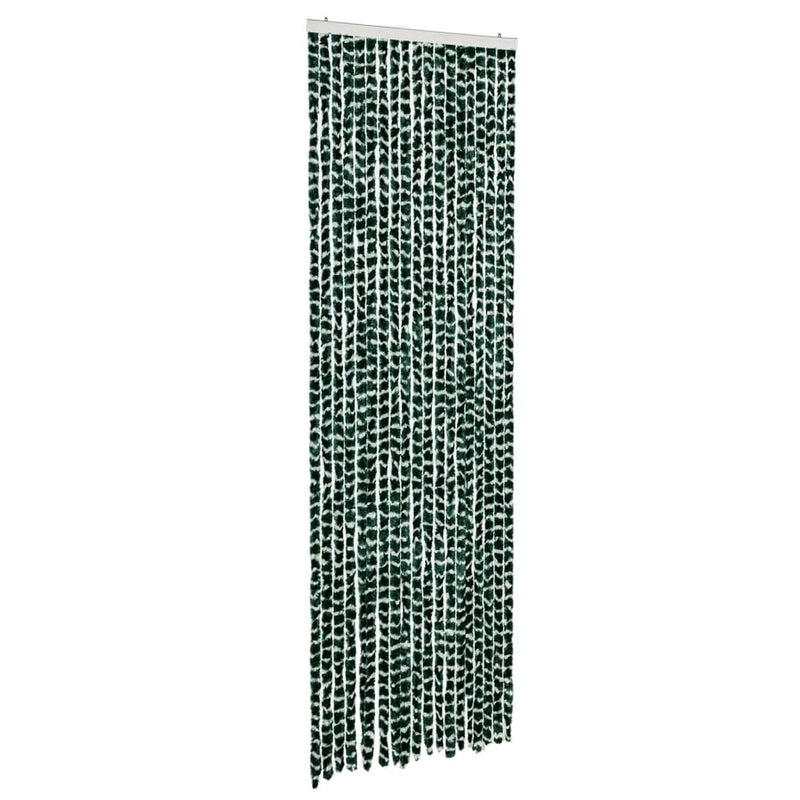vidaXL zöld és fehér zsenília rovarfüggöny 56 x 185 cm