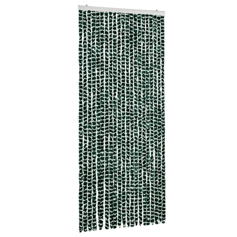 vidaXL zöld és fehér zsenília rovarfüggöny 90 x 220 cm