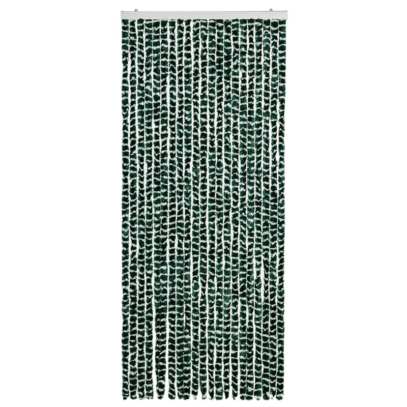 vidaXL zöld és fehér zsenília rovarfüggöny 90 x 220 cm