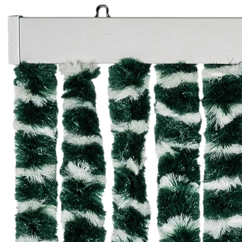 vidaXL zöld és fehér zsenília rovarfüggöny 90 x 220 cm