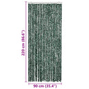 vidaXL zöld és fehér zsenília rovarfüggöny 90 x 220 cm