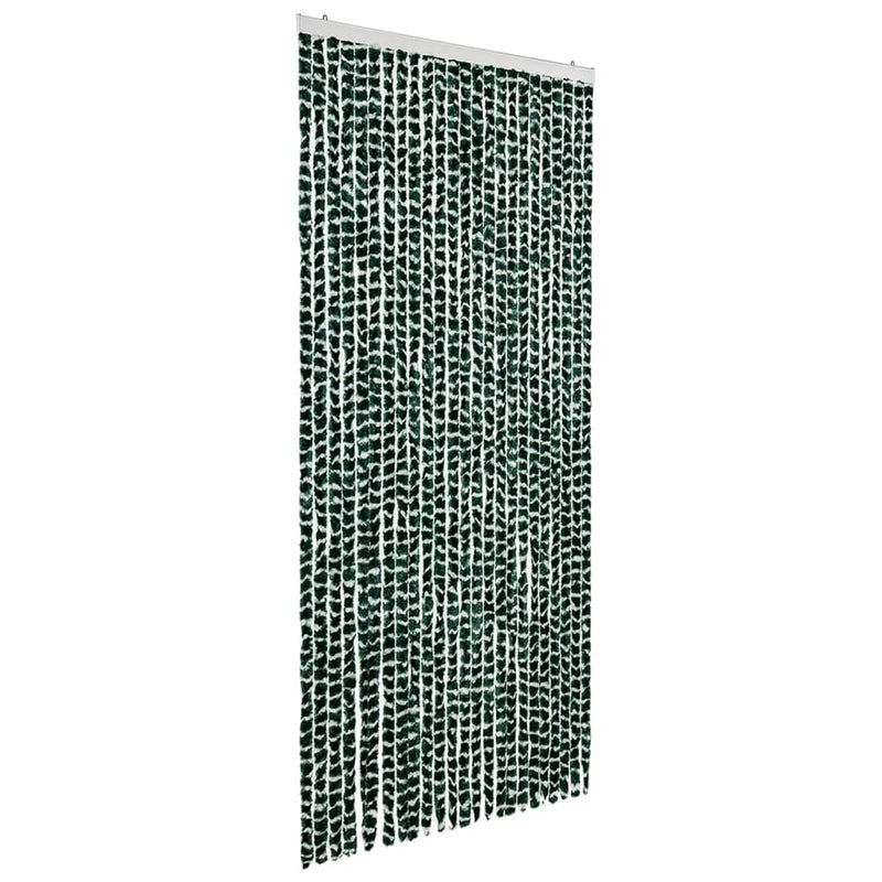 vidaXL zöld és fehér zsenília rovarfüggöny 100 x 220 cm