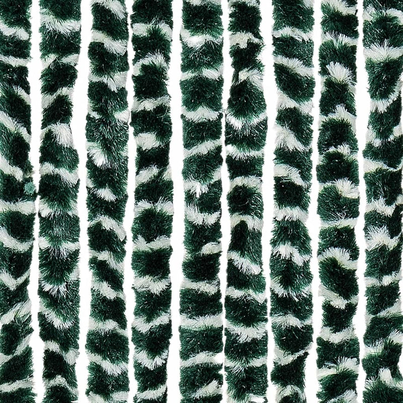 vidaXL zöld és fehér zsenília rovarfüggöny 100 x 220 cm