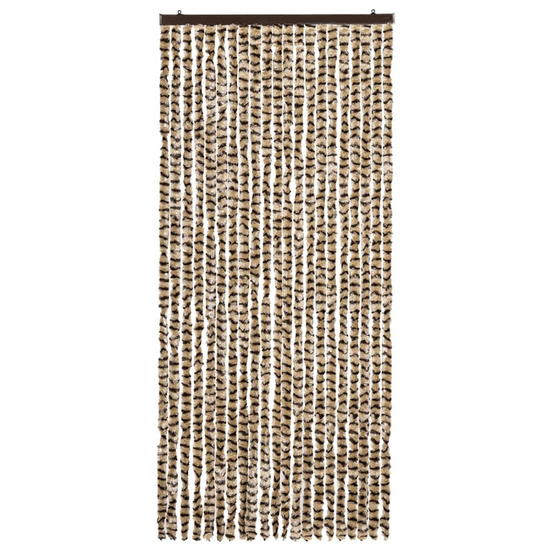 vidaXL bézs és barna zsenília rovarfüggöny 90 x 220 cm